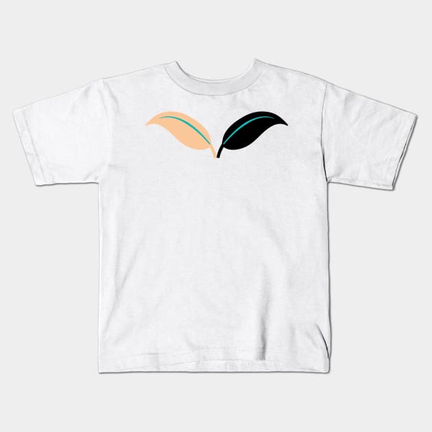 BLACK PINK LEAF TEXTURE Kids T-Shirt by Artistic_st